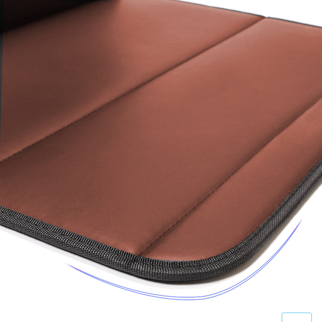 NNEAGS 4X Leather Car Boot Collapsible Foldable Trunk Cargo Organizer Portable Storage Box Coffee Large