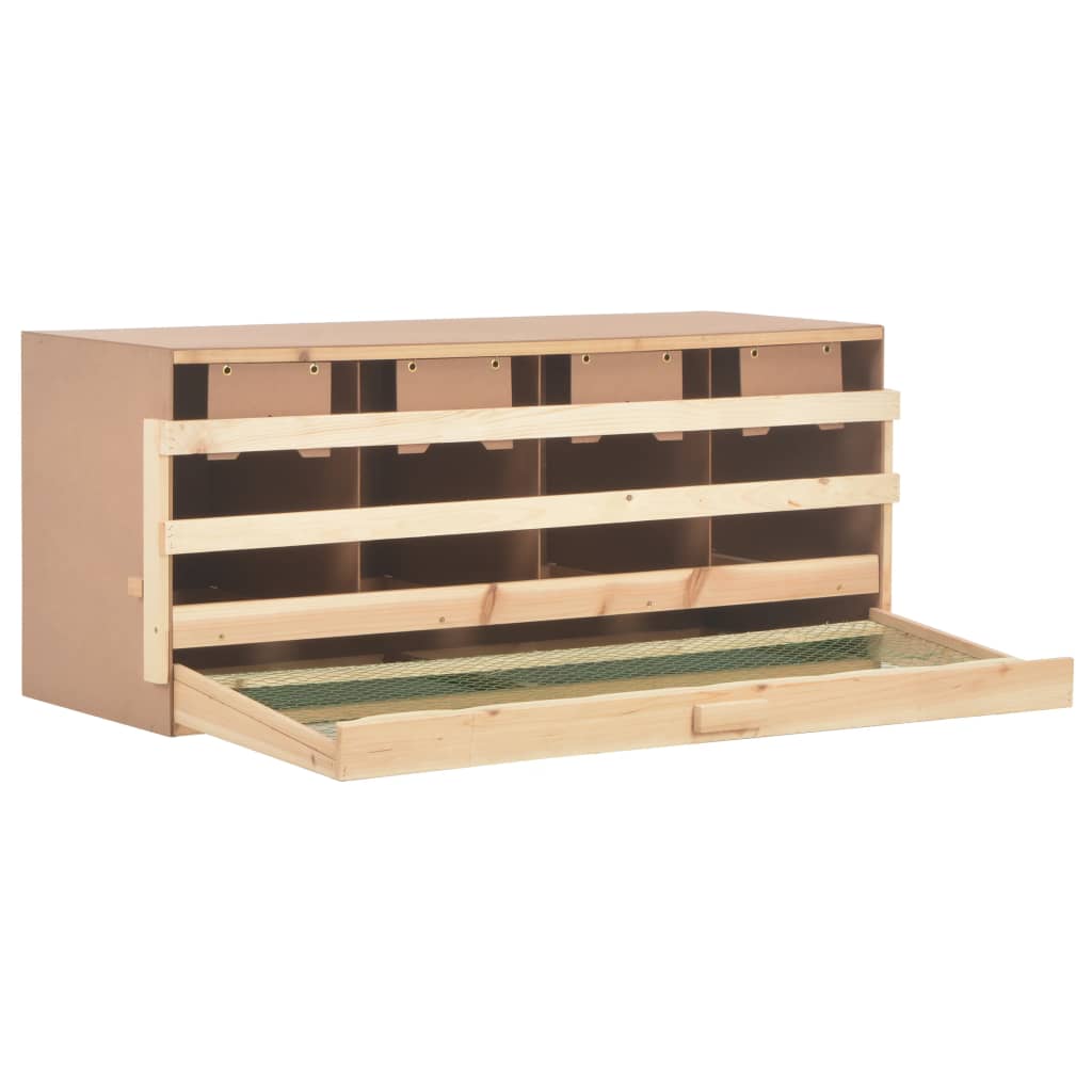 NNEVL Chicken Laying Nest 4 Compartments 106x40x45 cm Solid Pine Wood