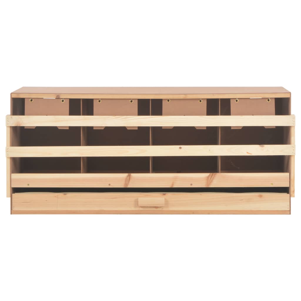 NNEVL Chicken Laying Nest 4 Compartments 106x40x45 cm Solid Pine Wood