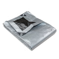NNEDSZ Heavy Duty Silver Black Tarp Tarpaulin 3.6x3.6m