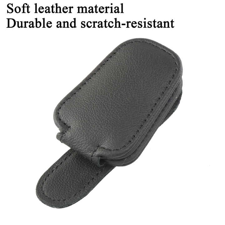 NNEDSZ 2pcs Red Car Sun Visor Glasses Holder - Universal Sunglasses Clip for Secure Storage