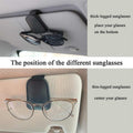 NNEDSZ 2pcs Red Car Sun Visor Glasses Holder - Universal Sunglasses Clip for Secure Storage