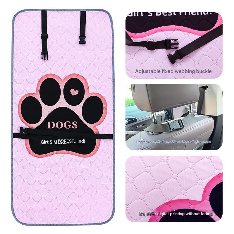 NNEDSZ Pink Dog Car Seat Cover - Waterproof & Scratch-Resistant Pet Seat Protector