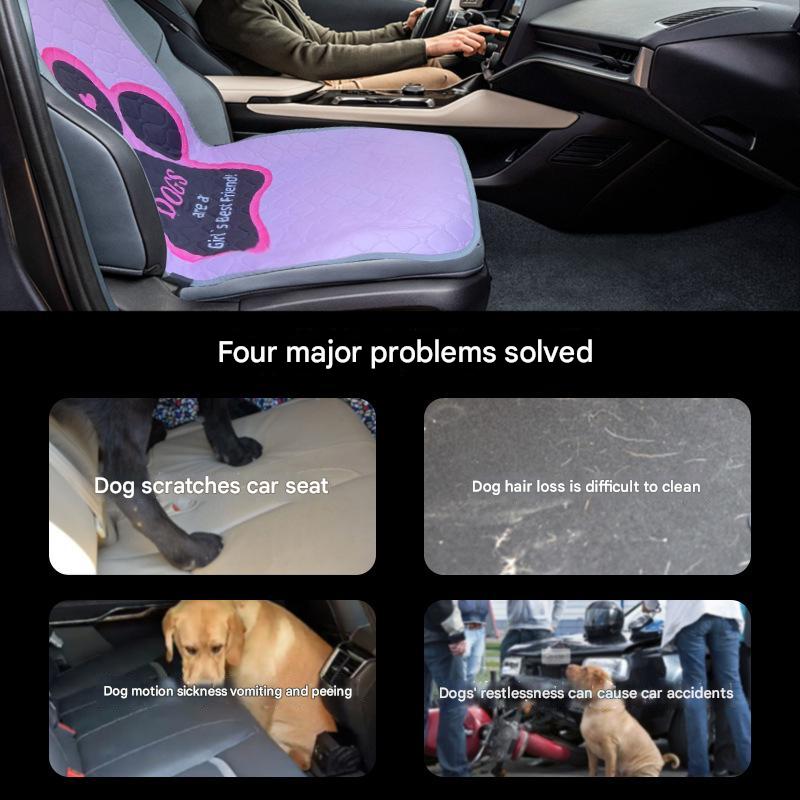 NNEDSZ Bone Dog Car Seat Cover - Waterproof & Scratch-Resistant Pet Seat Protector